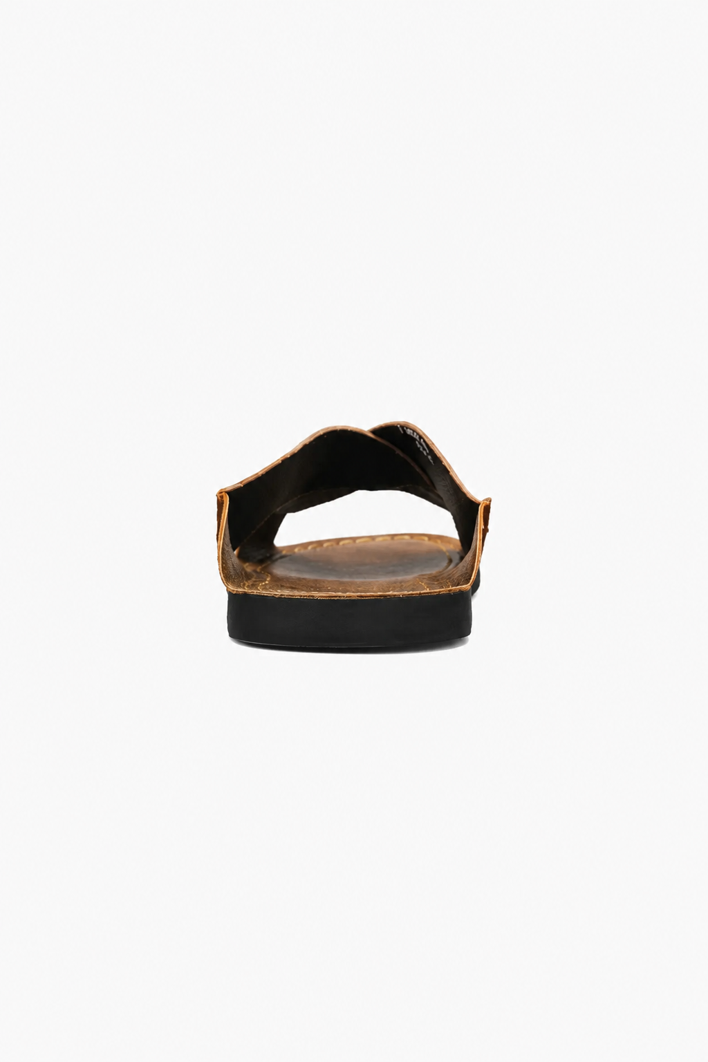 Brown Men's Sandals in Leather Look – Stylish Cross-Strap Design
