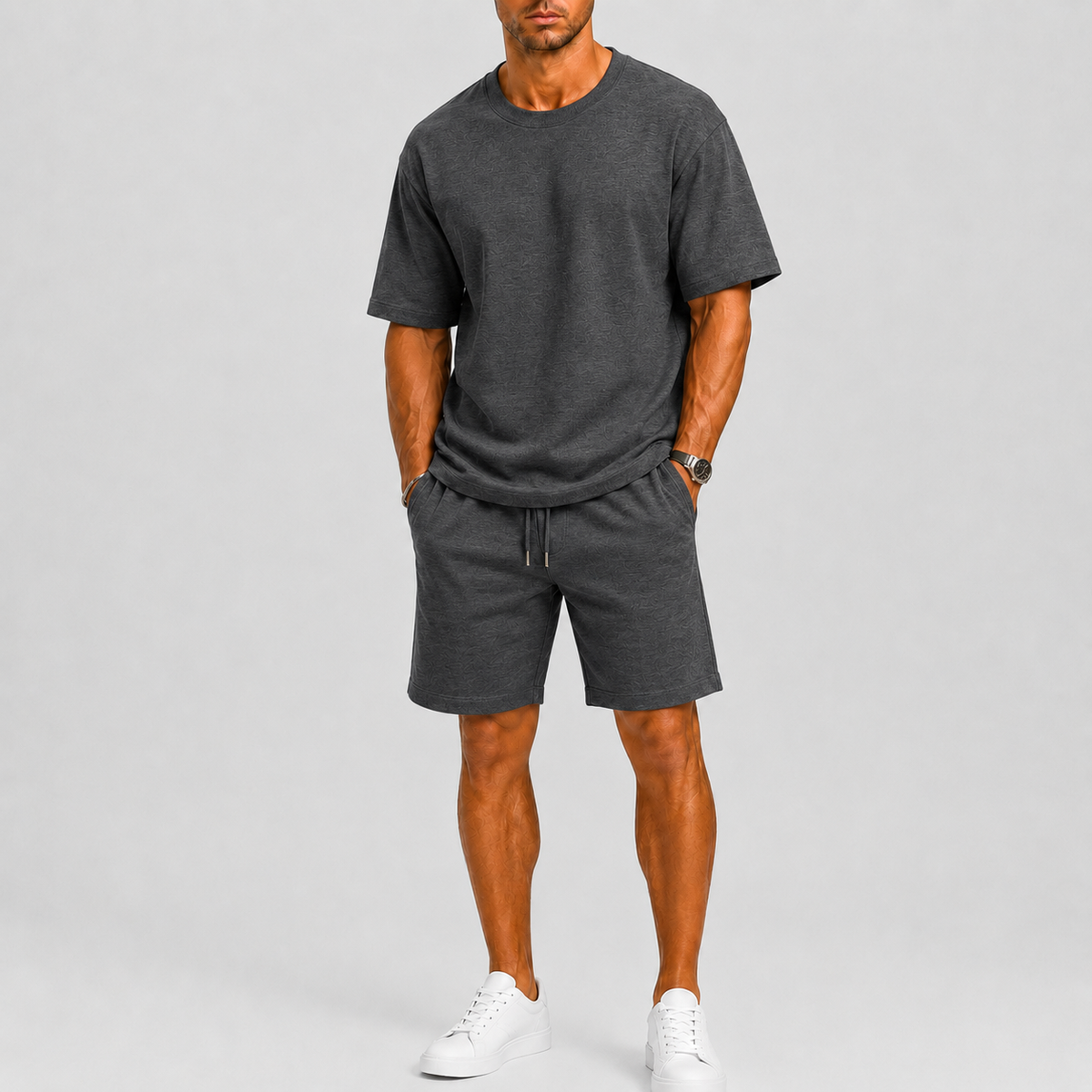 Men's Oversized Set with T-Shirt and Shorts – Relaxed Fit