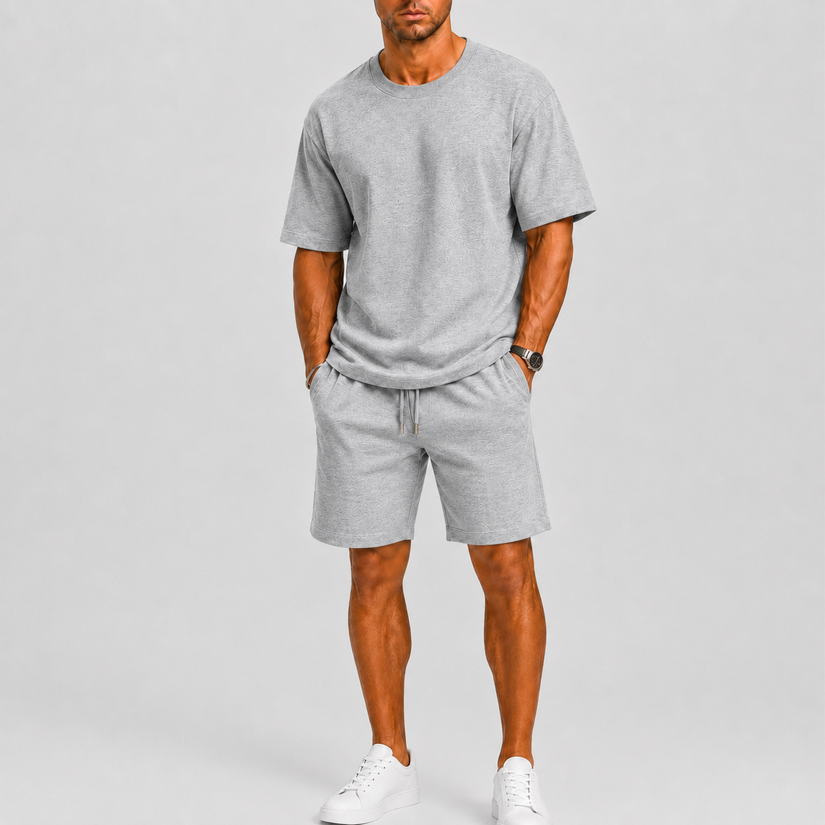 Men's Oversized Set with T-Shirt and Shorts – Relaxed Fit