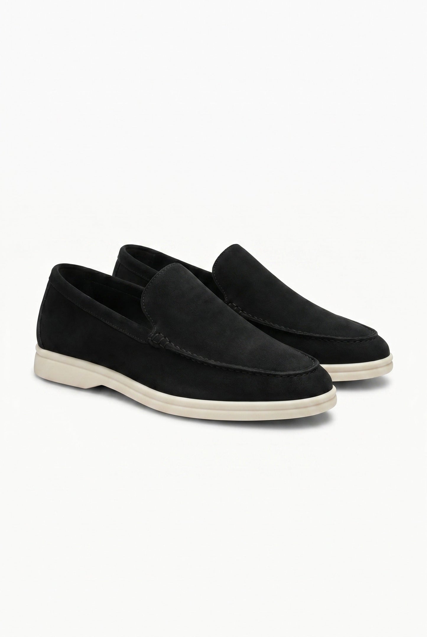 Penny Loafer for Men in Black Suede - Handmade Italian Men's Shoes