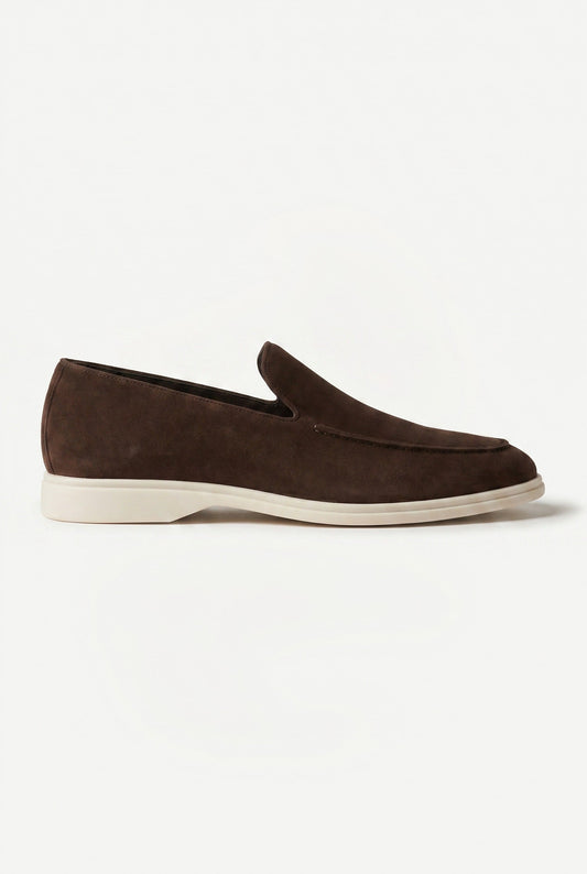 Penny Loafers for Men in Dark Brown Suede – Handmade Italian Men's Shoes