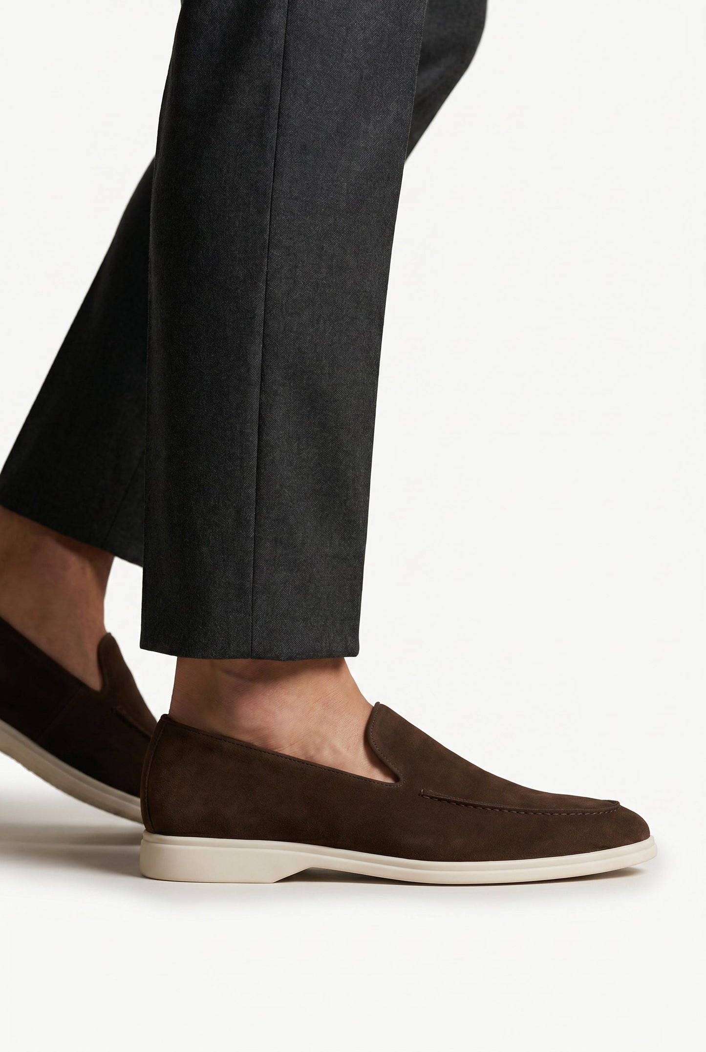 Penny Loafers for Men in Dark Brown Suede – Handmade Italian Men's Shoes