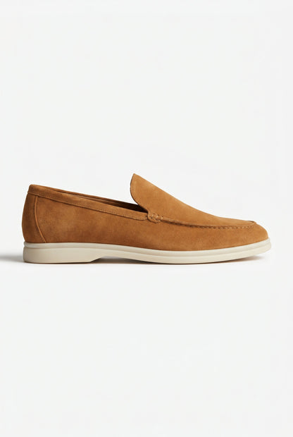 Mens Handmade Italian Caramel Leather Penny Loafers