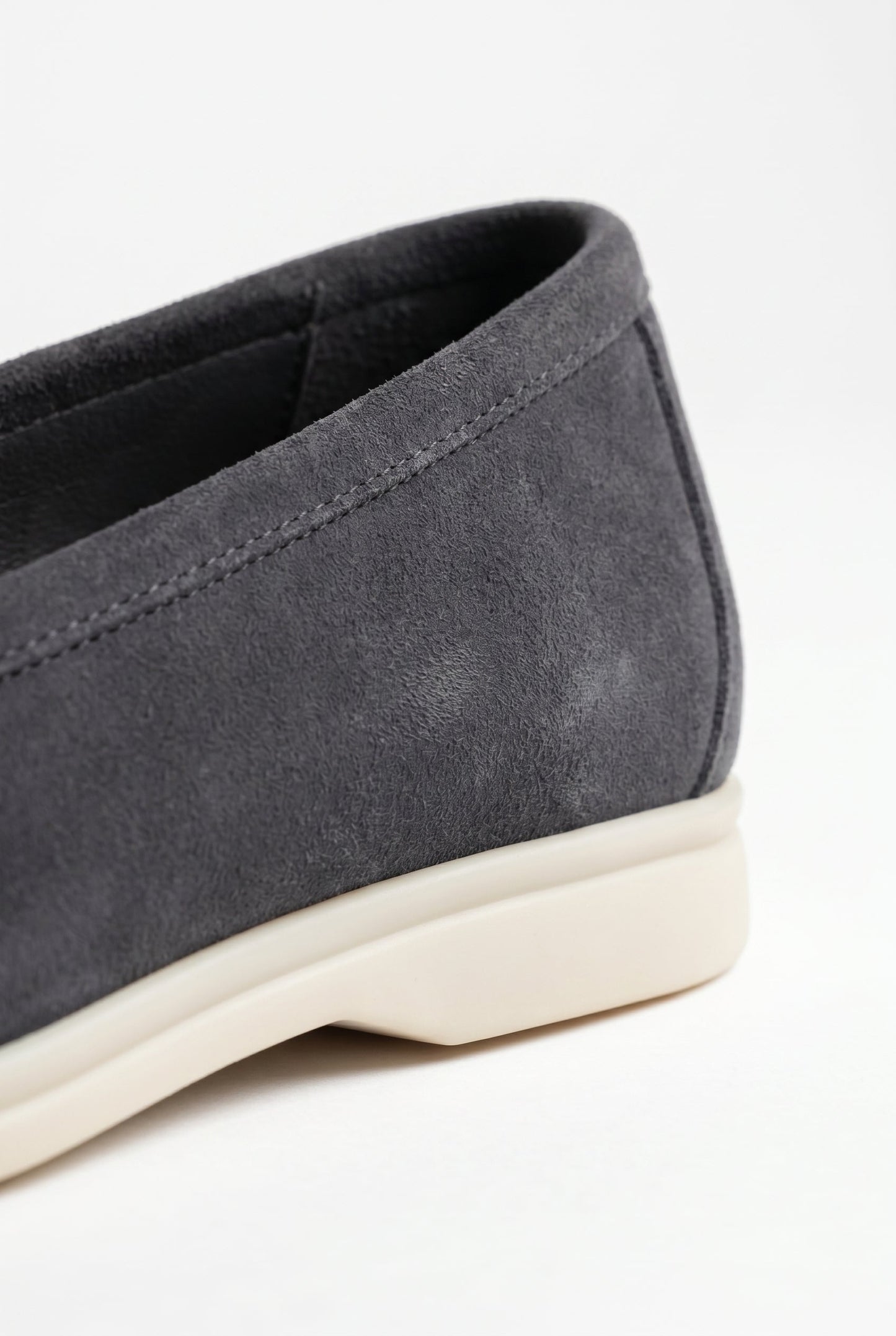 Dark Gray Suede Penny Loafers for Men – Handmade Italian Men's Shoes