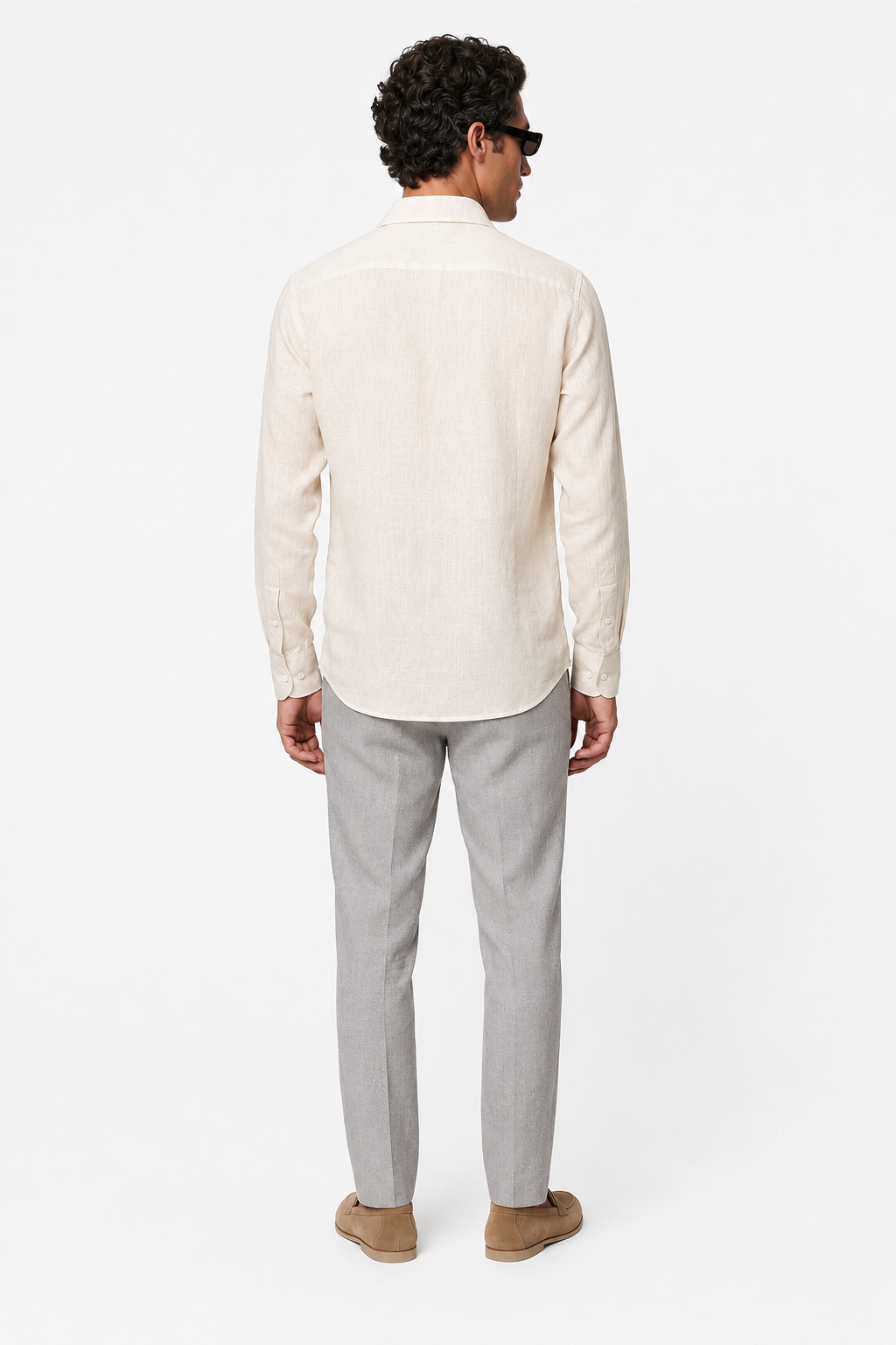 Linen Shirt in Premium Linen - Sand - Classic Summer Shirt